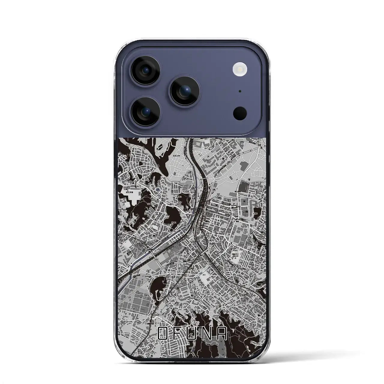 【大船(神奈川県)】地図柄iPhoneケース(クリアタイプ)