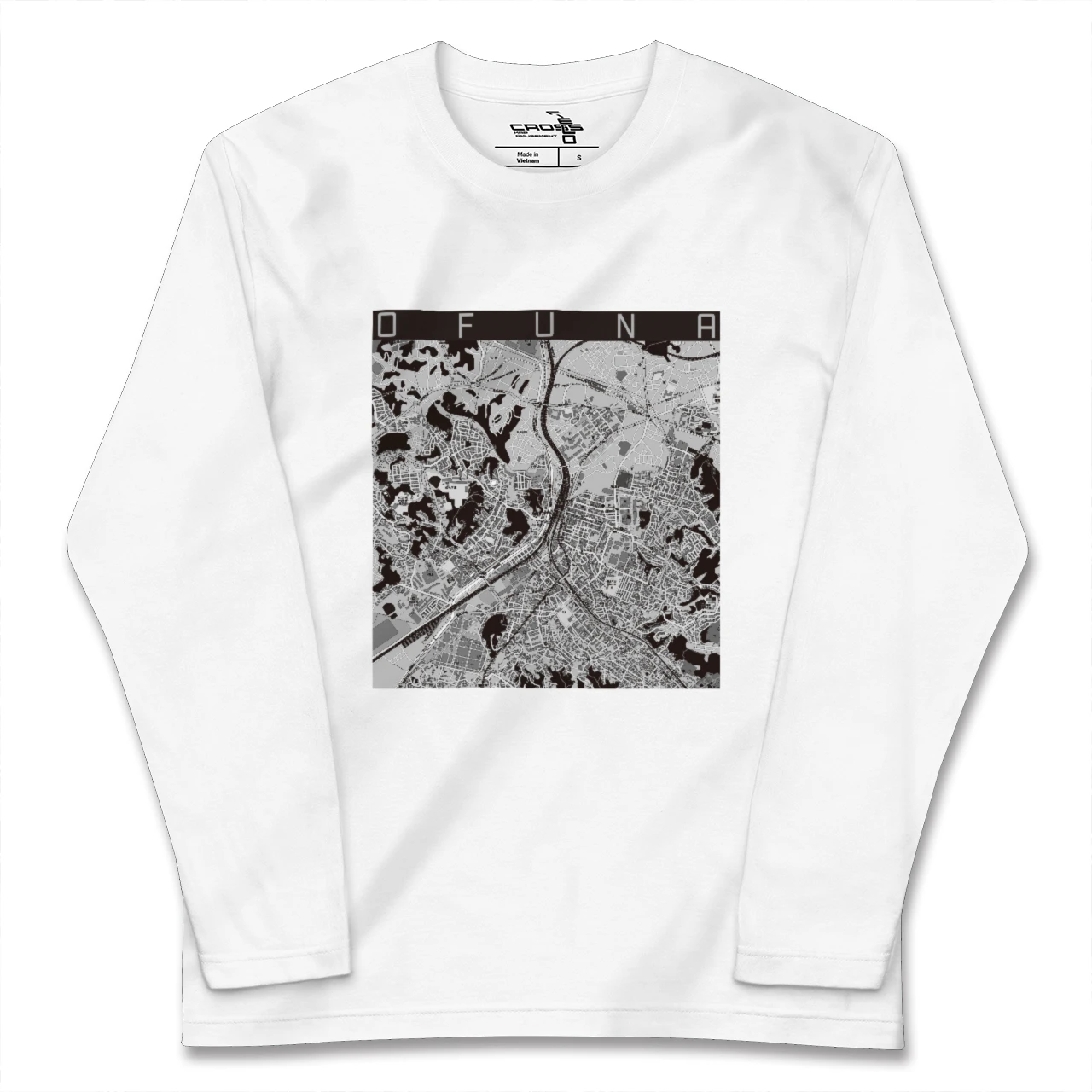 【大船(神奈川県)】地図柄ロングスリーブTシャツ