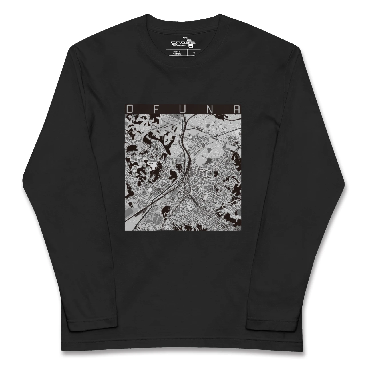 【大船(神奈川県)】地図柄ロングスリーブTシャツ