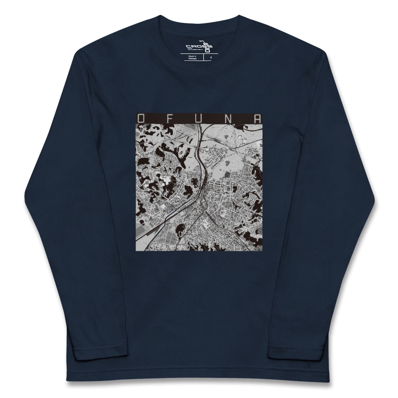 【大船(神奈川県)】地図柄ロングスリーブTシャツ