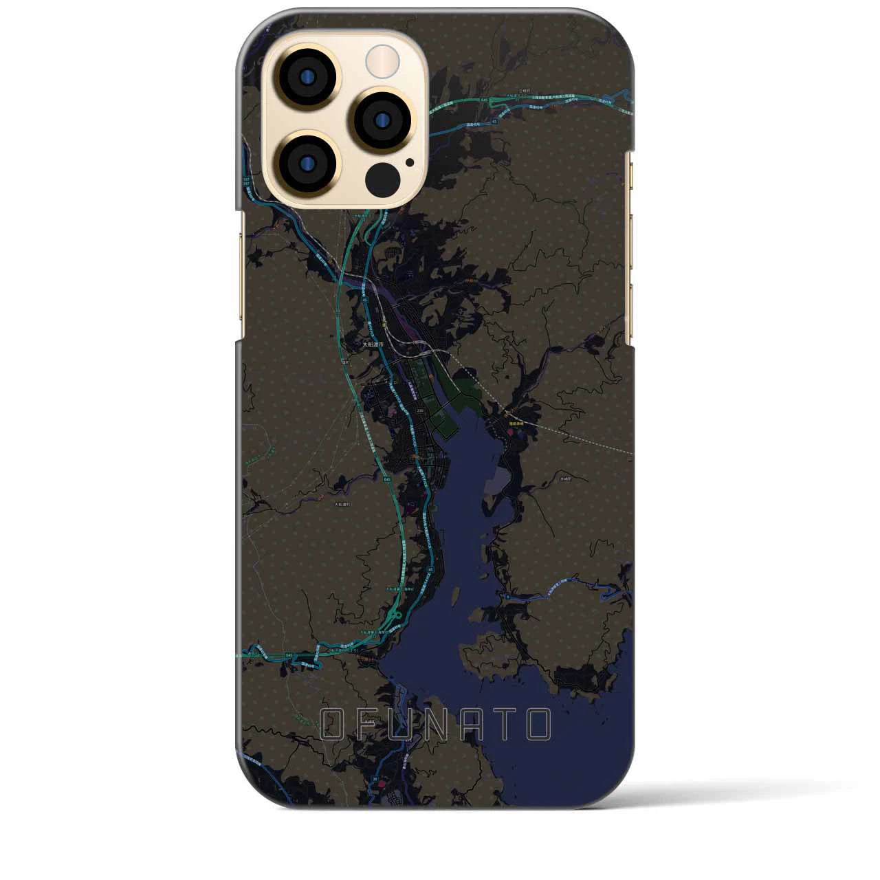 【大船渡(岩手県)】地図柄iPhoneケース(バックカバータイプ)