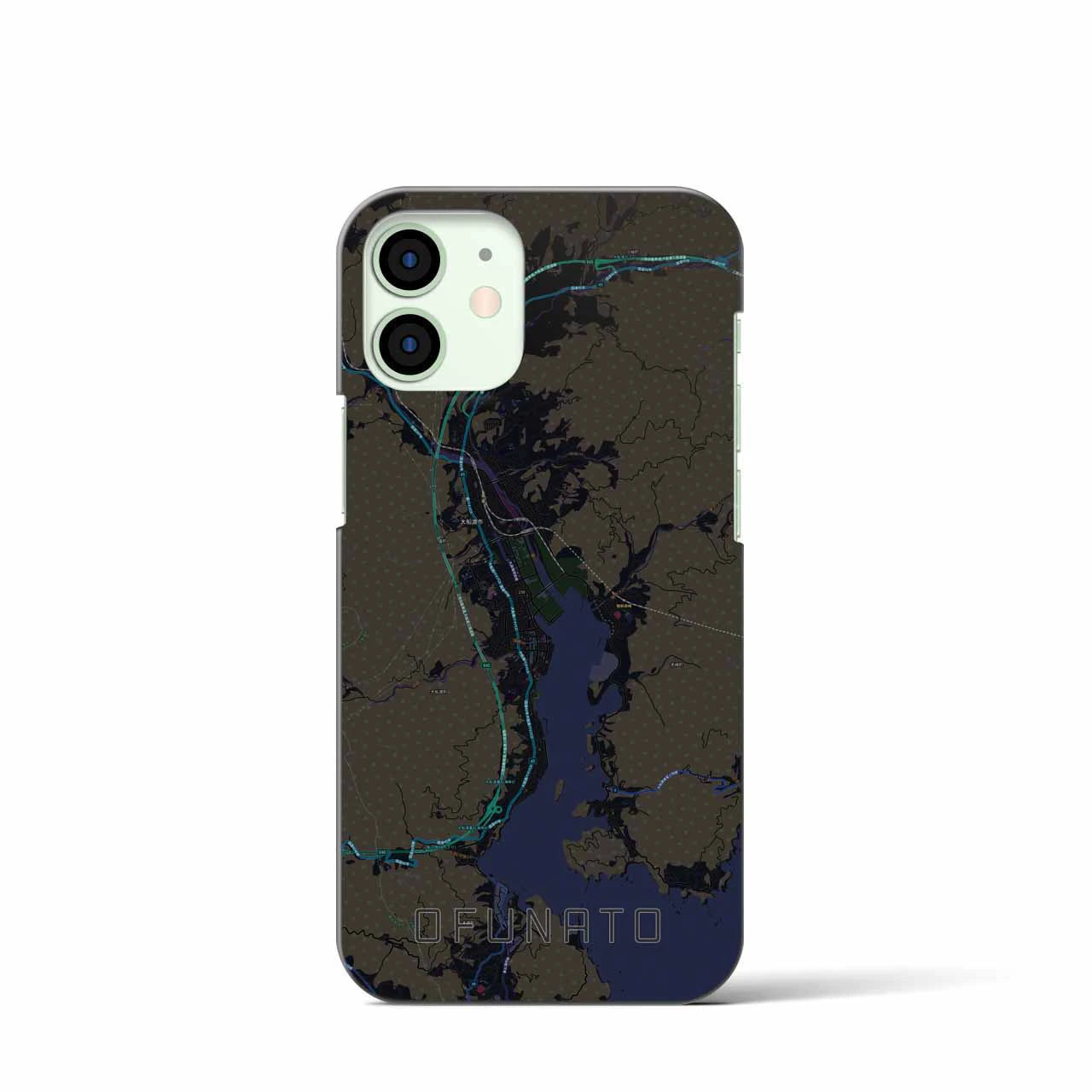 【大船渡(岩手県)】地図柄iPhoneケース(バックカバータイプ)