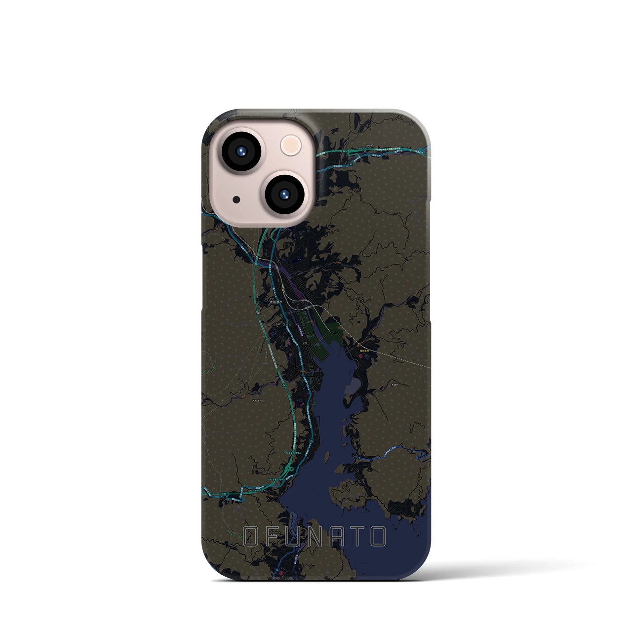 【大船渡(岩手県)】地図柄iPhoneケース(バックカバータイプ)