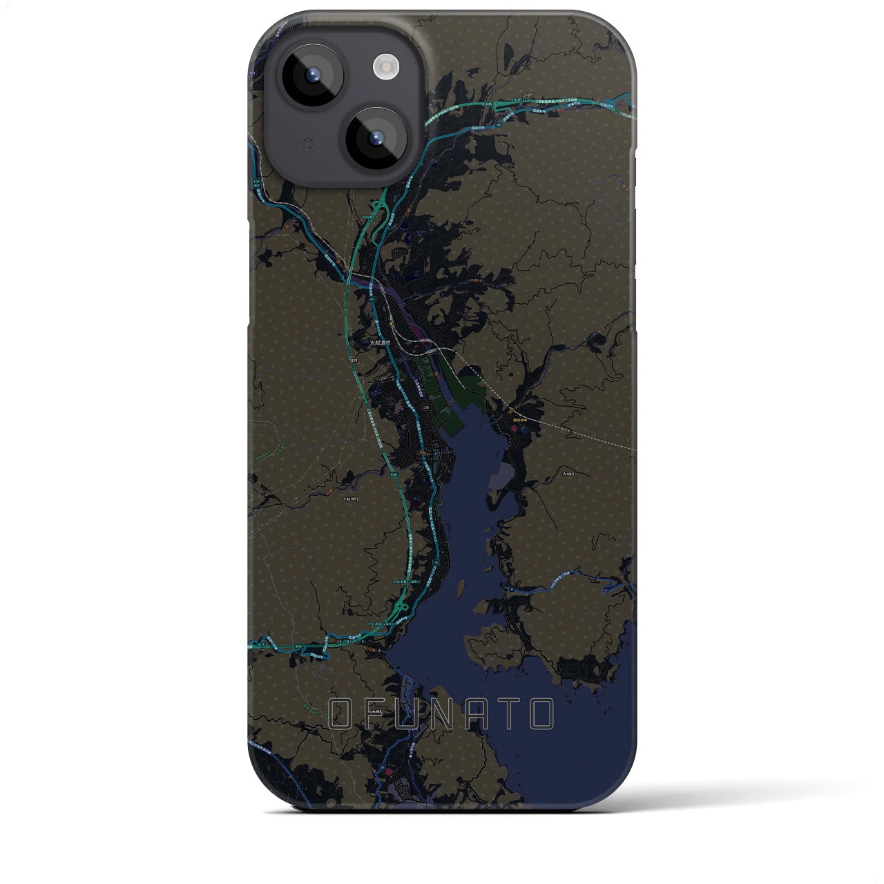 【大船渡(岩手県)】地図柄iPhoneケース(バックカバータイプ)