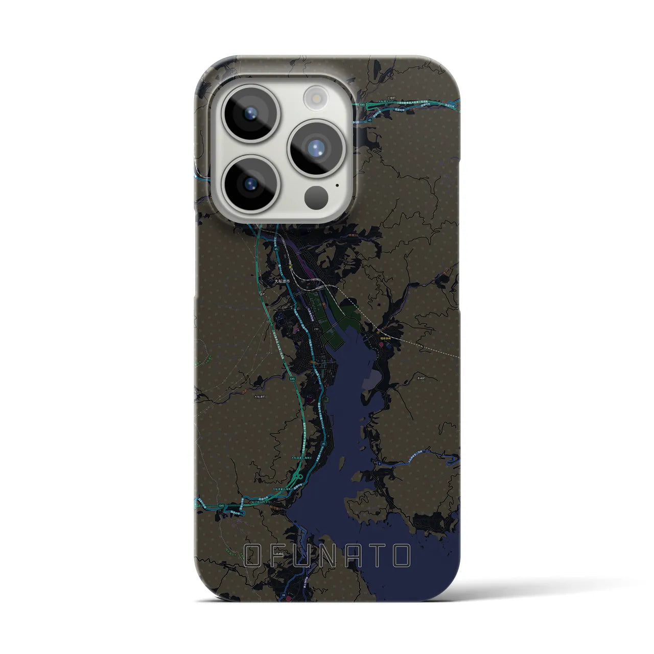 【大船渡(岩手県)】地図柄iPhoneケース(バックカバータイプ)