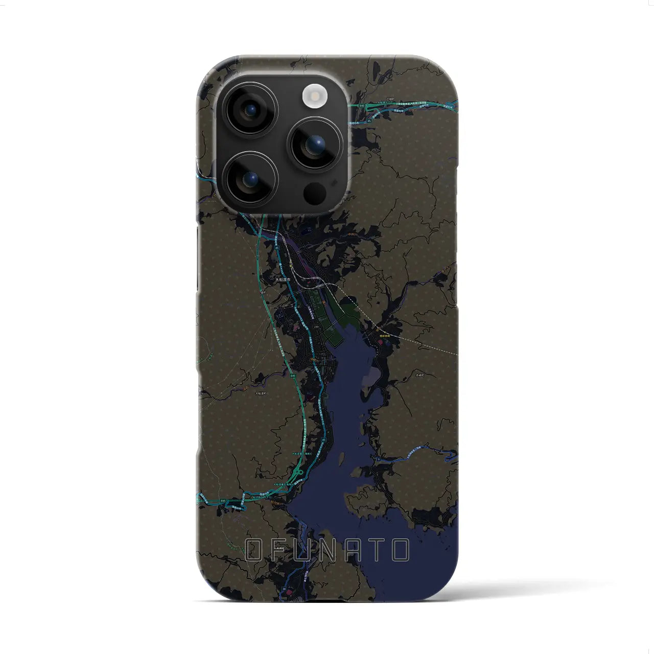 【大船渡(岩手県)】地図柄iPhoneケース(バックカバータイプ)