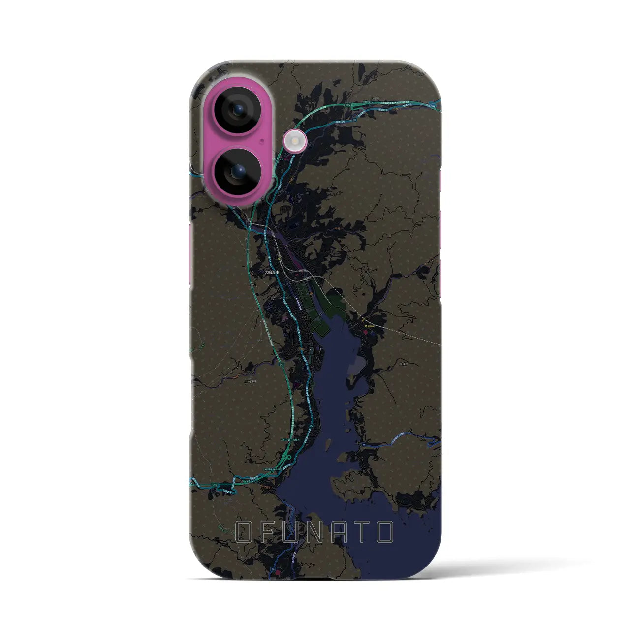【大船渡(岩手県)】地図柄iPhoneケース(バックカバータイプ)
