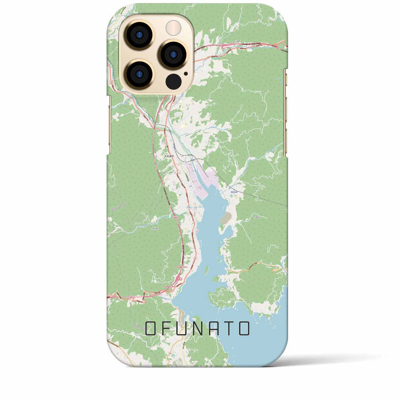 【大船渡(岩手県)】地図柄iPhoneケース(バックカバータイプ)