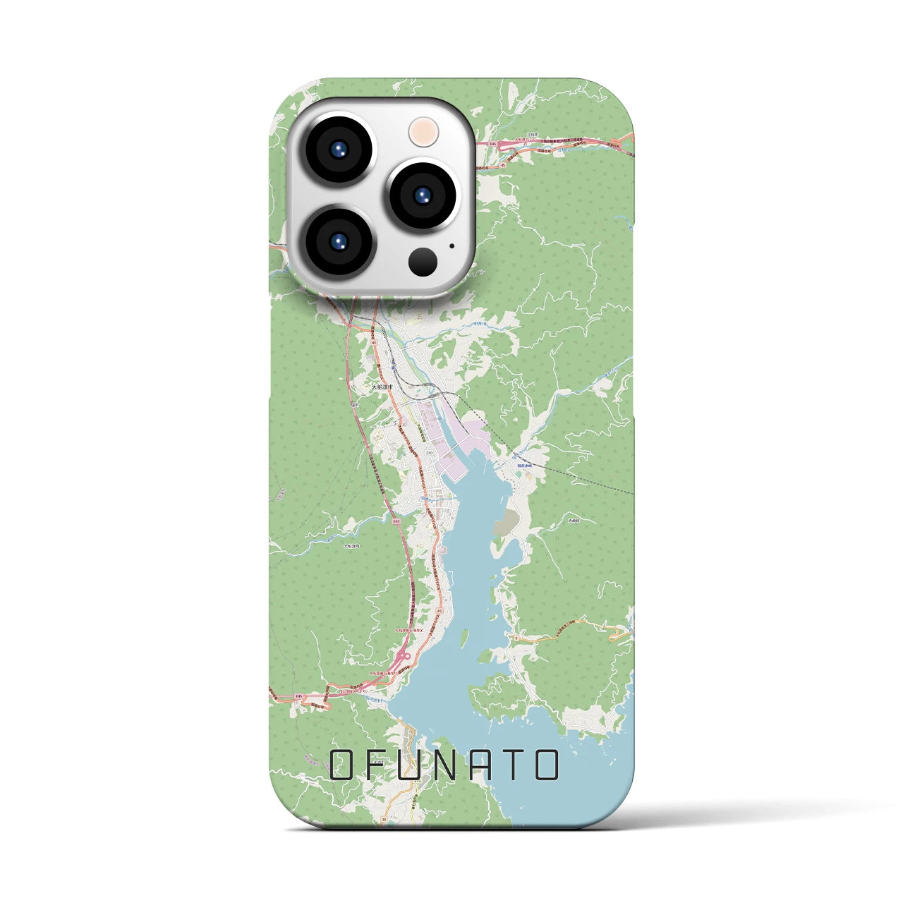 【大船渡(岩手県)】地図柄iPhoneケース(バックカバータイプ)