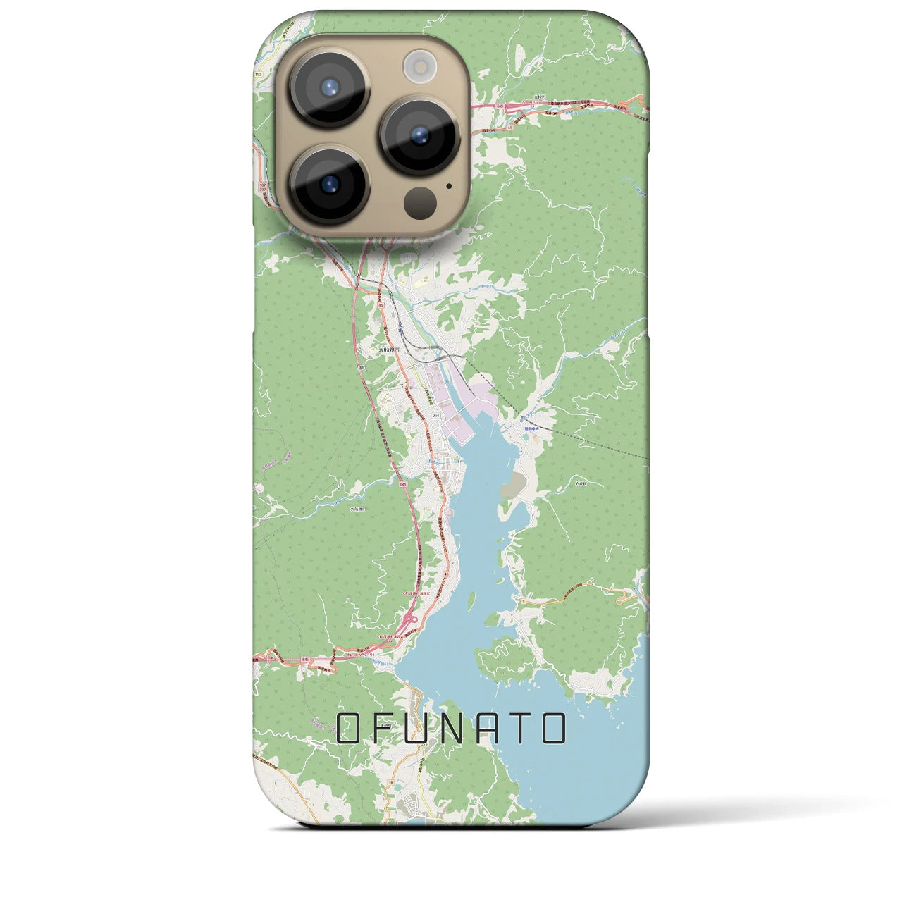 【大船渡(岩手県)】地図柄iPhoneケース(バックカバータイプ)