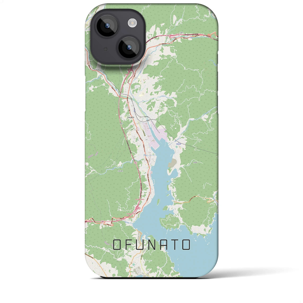 【大船渡(岩手県)】地図柄iPhoneケース(バックカバータイプ)