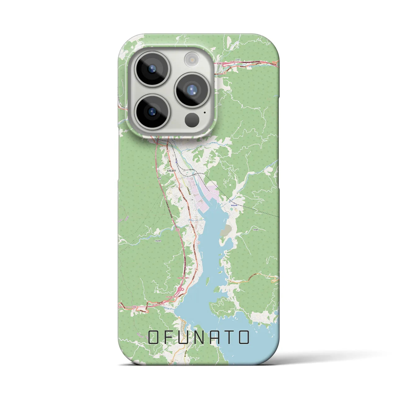 【大船渡(岩手県)】地図柄iPhoneケース(バックカバータイプ)