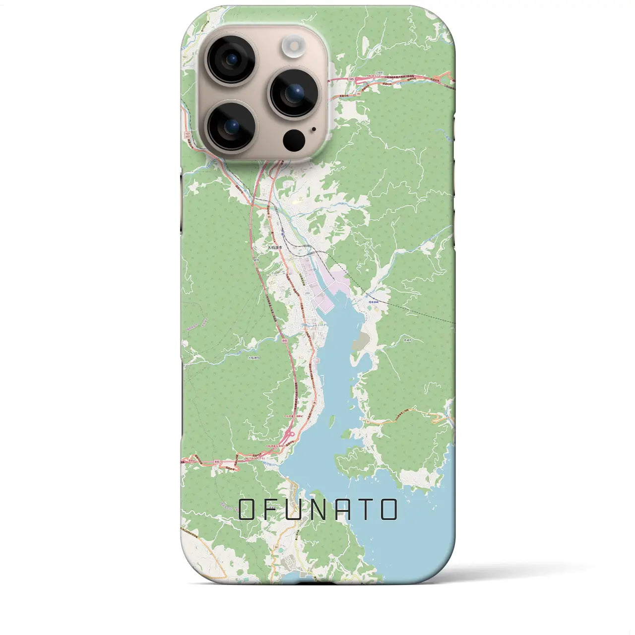 【大船渡(岩手県)】地図柄iPhoneケース(バックカバータイプ)