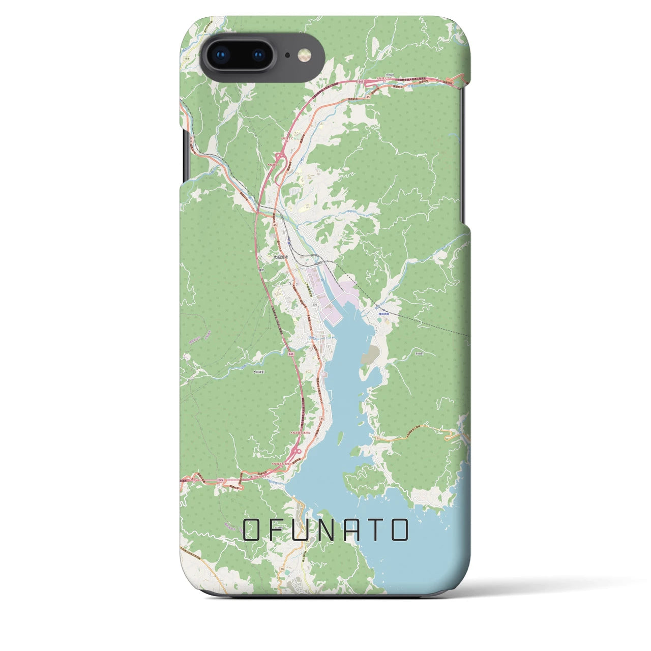 【大船渡(岩手県)】地図柄iPhoneケース(バックカバータイプ)