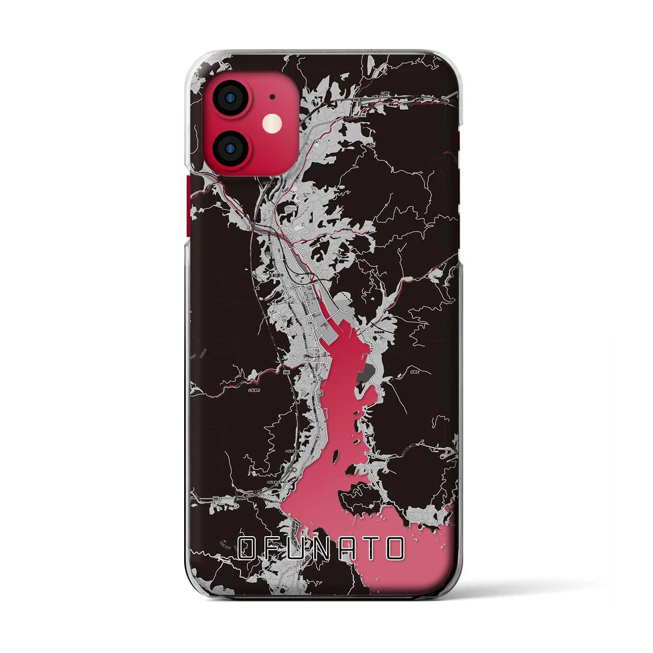 【大船渡(岩手県)】地図柄iPhoneケース(クリアタイプ)
