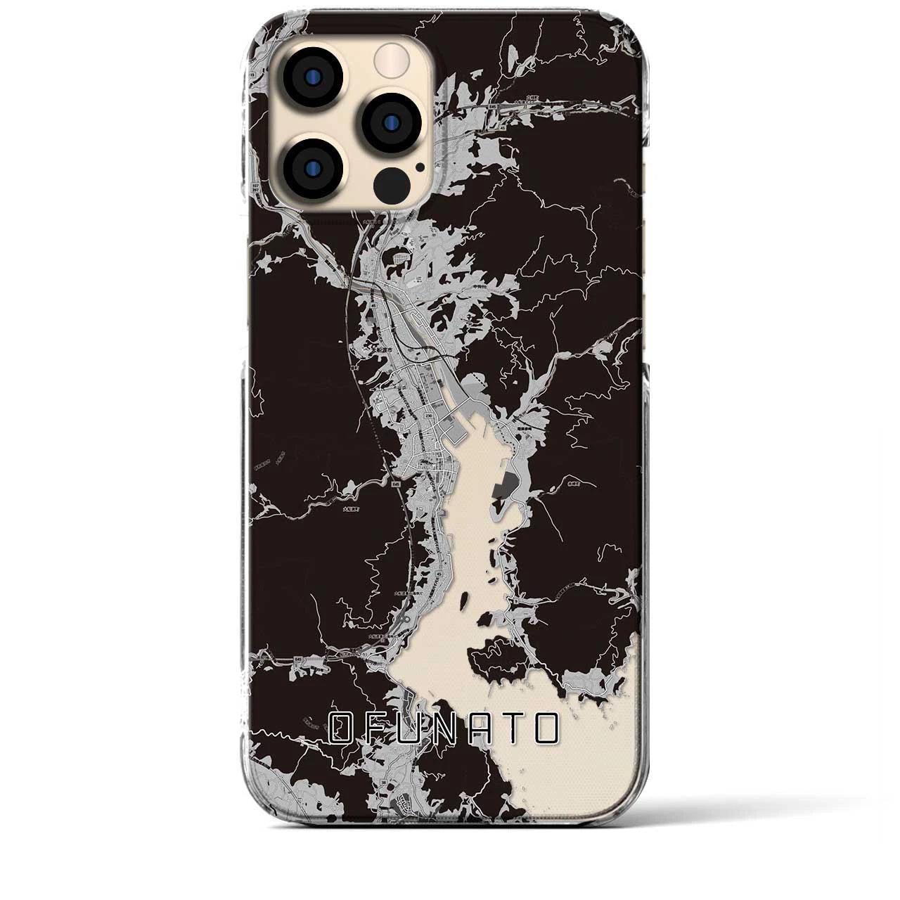 【大船渡(岩手県)】地図柄iPhoneケース(クリアタイプ)