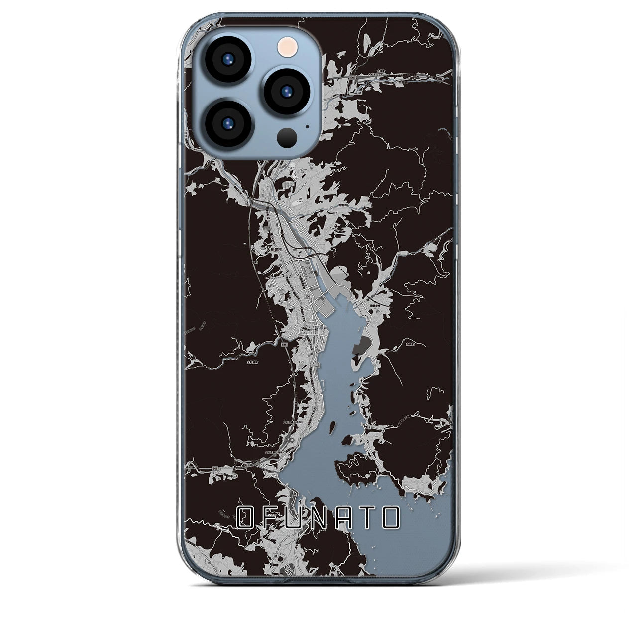 【大船渡(岩手県)】地図柄iPhoneケース(クリアタイプ)