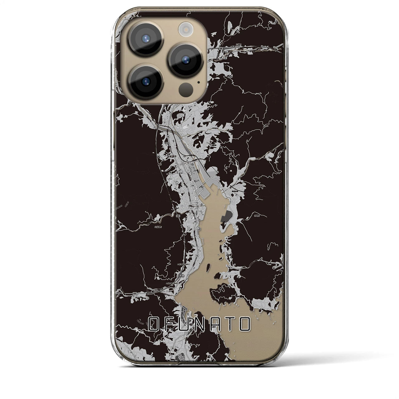 【大船渡(岩手県)】地図柄iPhoneケース(クリアタイプ)