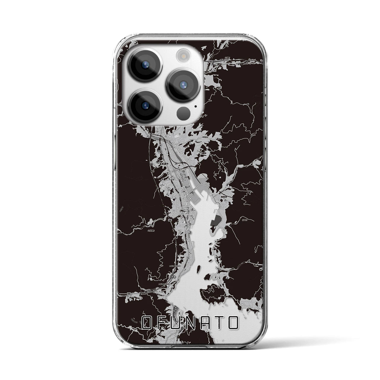 【大船渡(岩手県)】地図柄iPhoneケース(クリアタイプ)