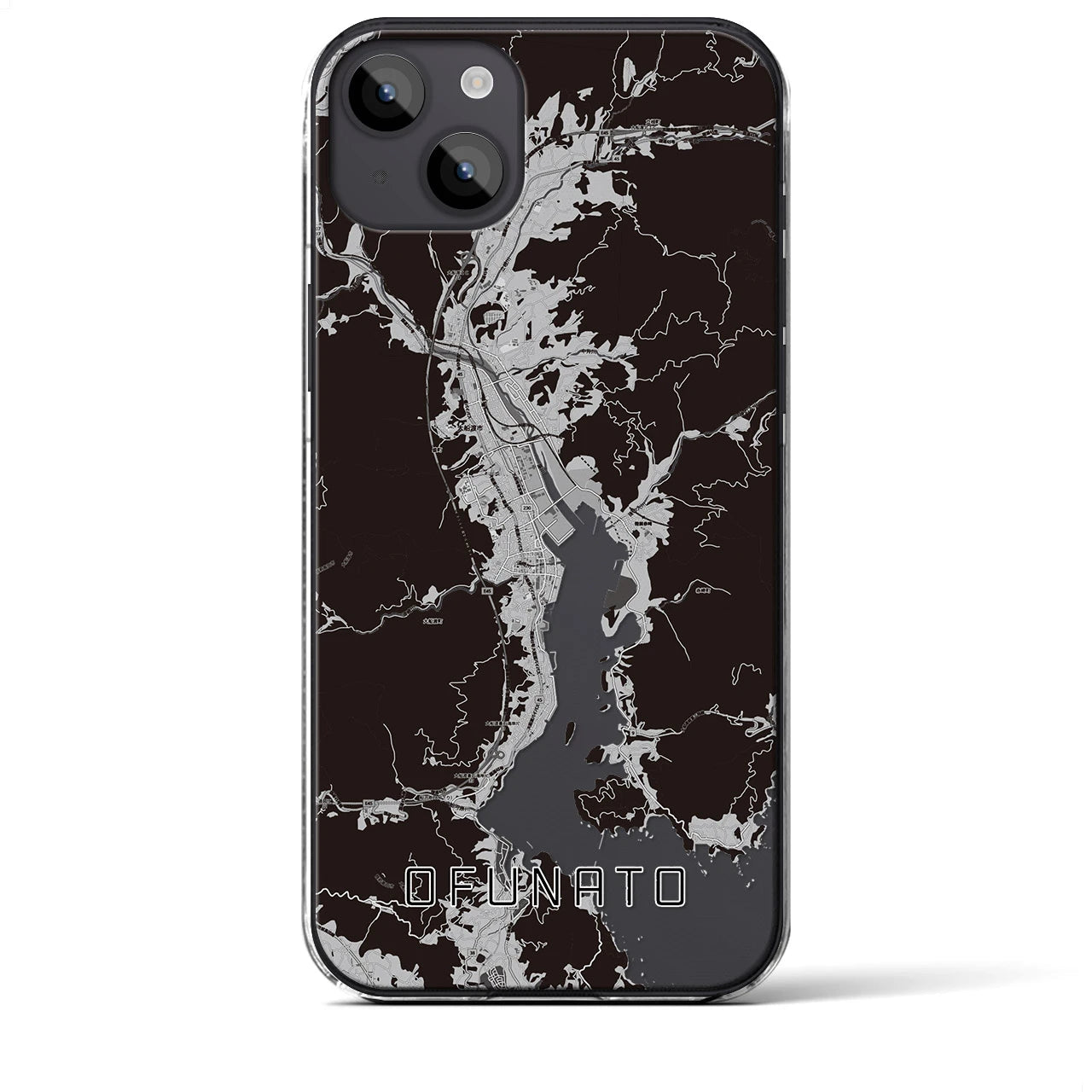 【大船渡(岩手県)】地図柄iPhoneケース(クリアタイプ)