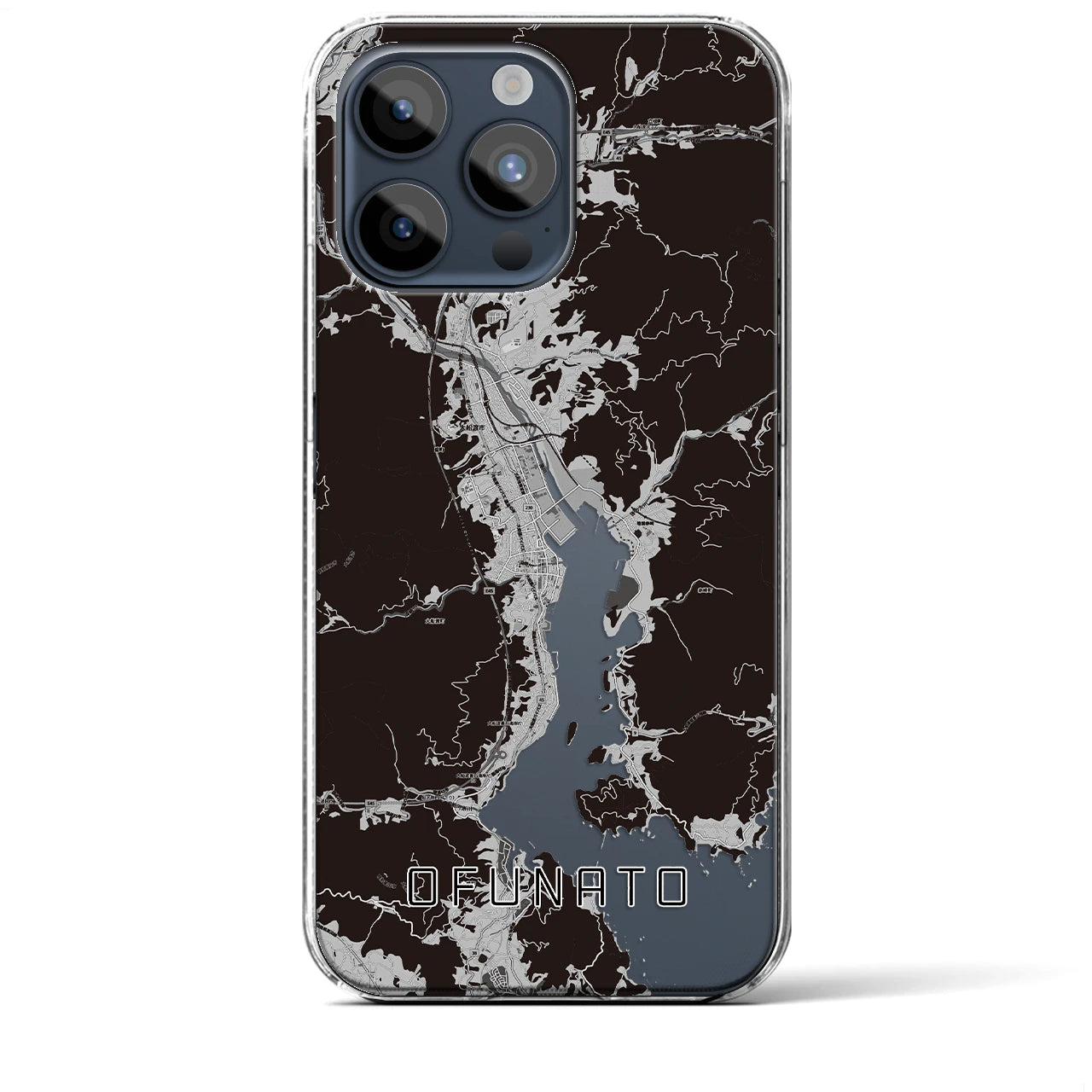 【大船渡(岩手県)】地図柄iPhoneケース(クリアタイプ)