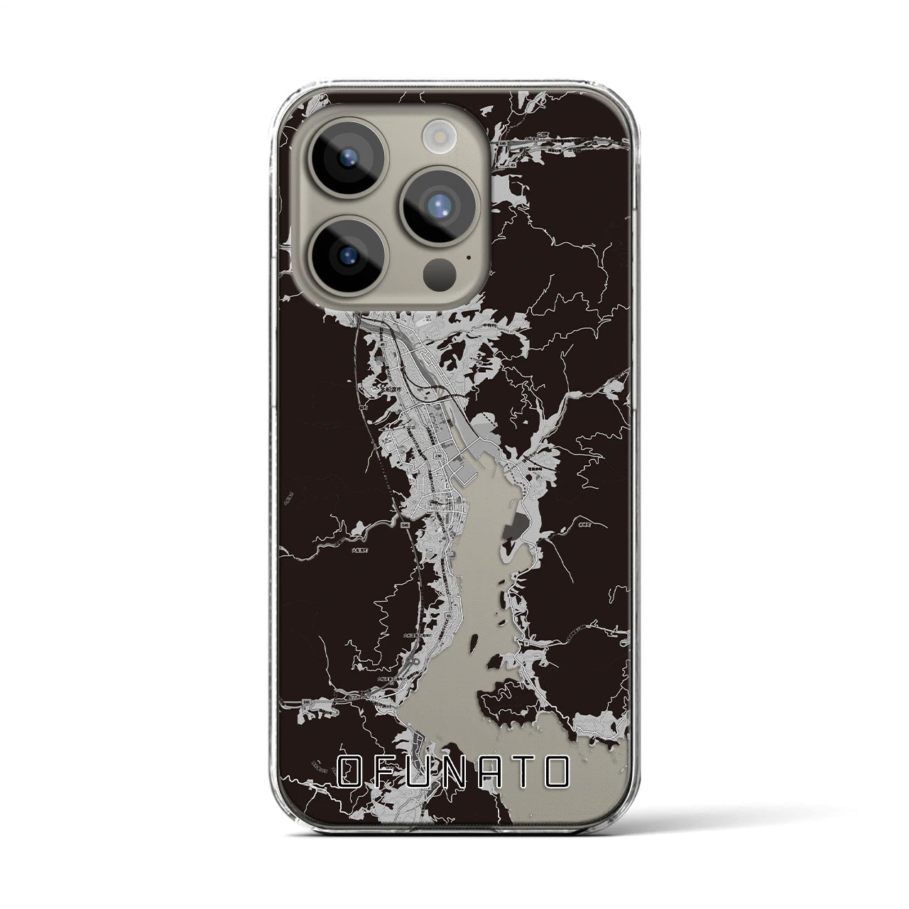 【大船渡(岩手県)】地図柄iPhoneケース(クリアタイプ)