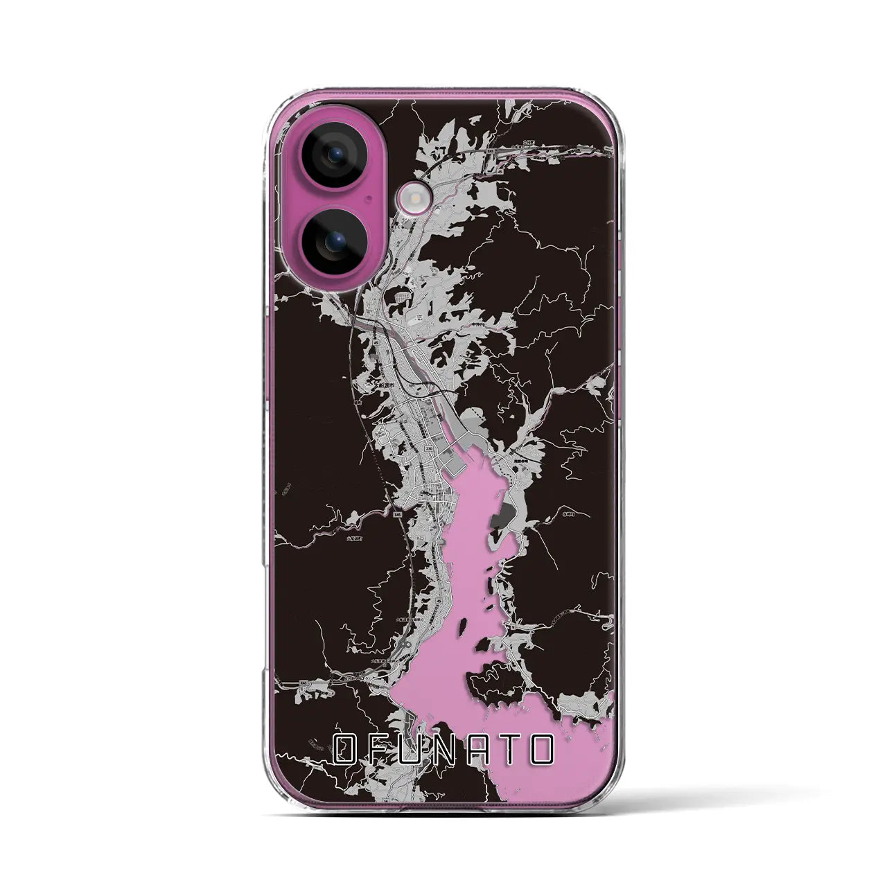 【大船渡(岩手県)】地図柄iPhoneケース(クリアタイプ)