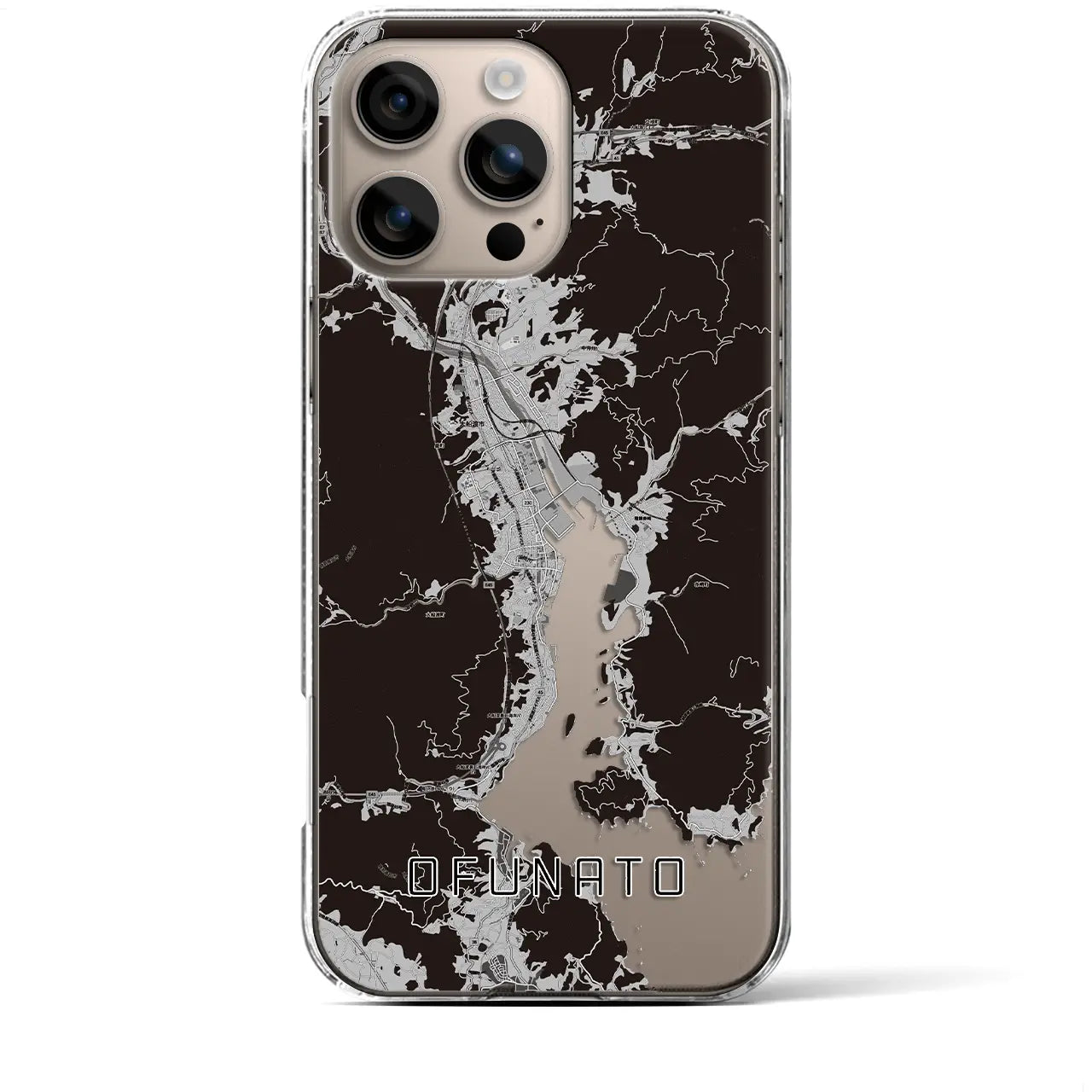 【大船渡(岩手県)】地図柄iPhoneケース(クリアタイプ)