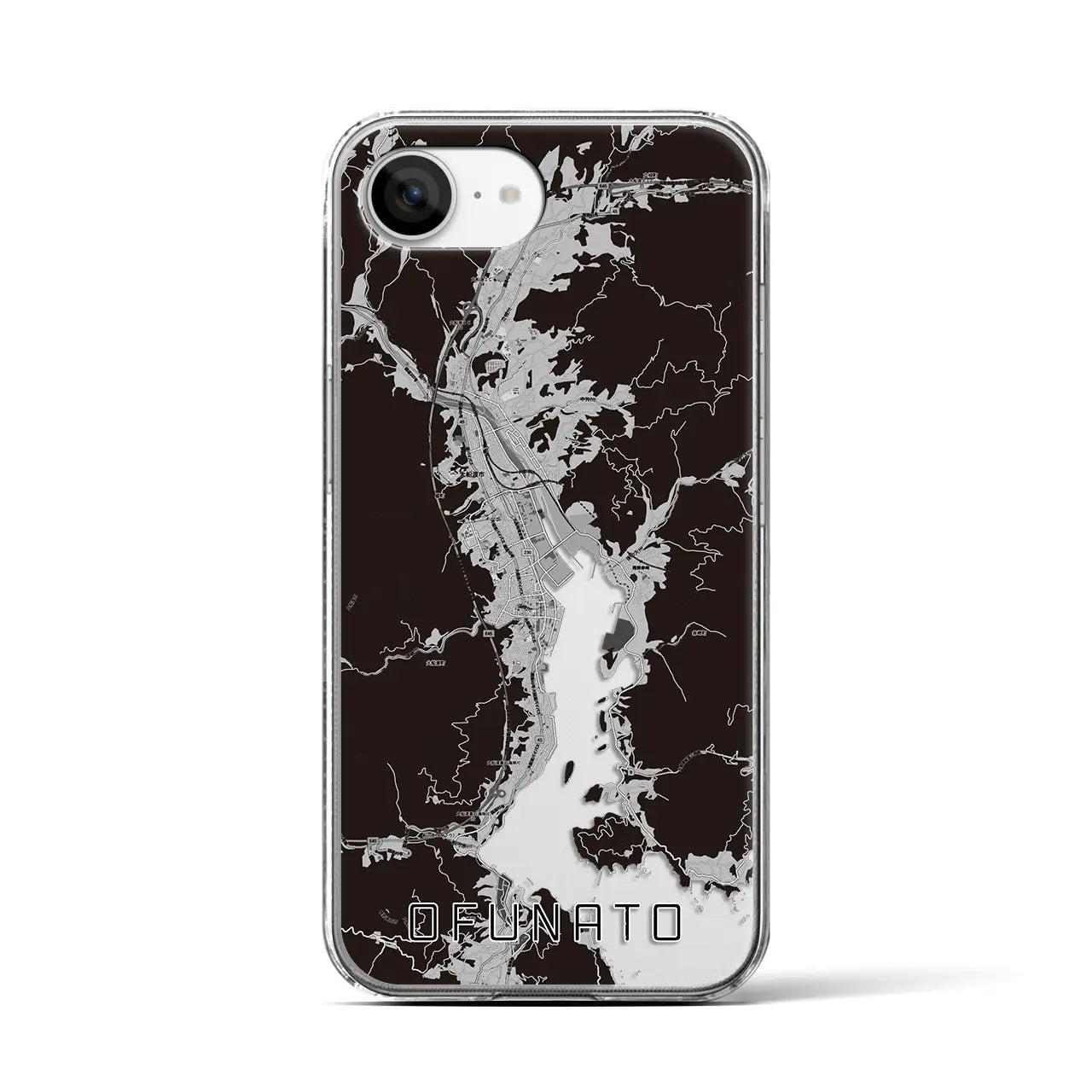 【大船渡(岩手県)】地図柄iPhoneケース(クリアタイプ)