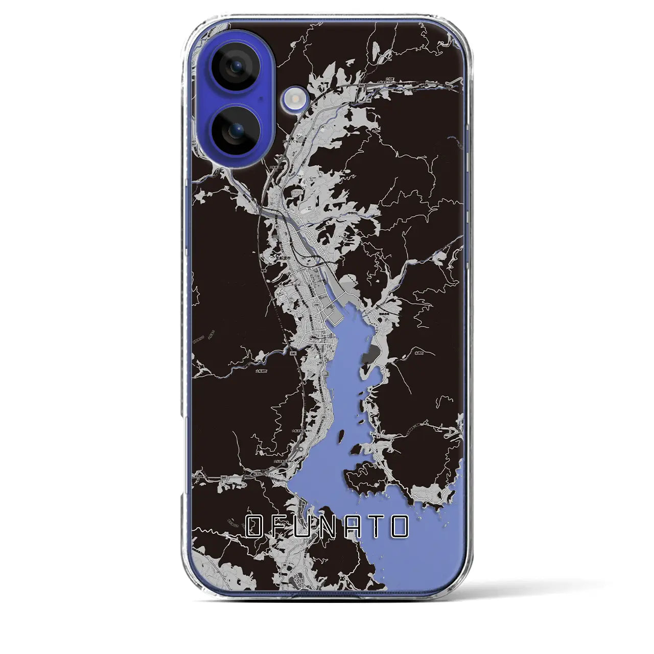 【大船渡(岩手県)】地図柄iPhoneケース(クリアタイプ)