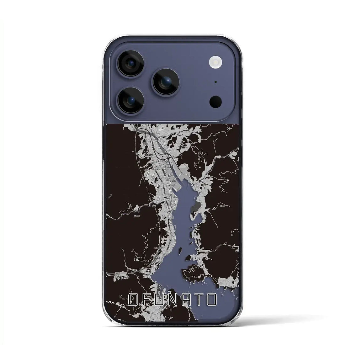 【大船渡(岩手県)】地図柄iPhoneケース(クリアタイプ)