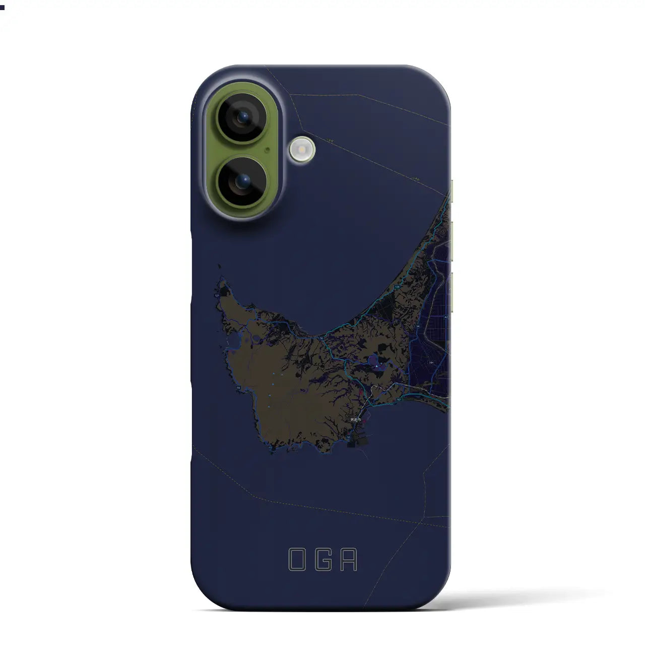 【男鹿(秋田県)】地図柄iPhoneケース(バックカバータイプ)