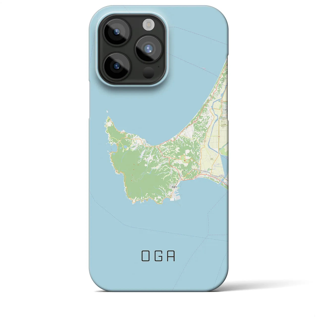 【男鹿(秋田県)】地図柄iPhoneケース(バックカバータイプ)