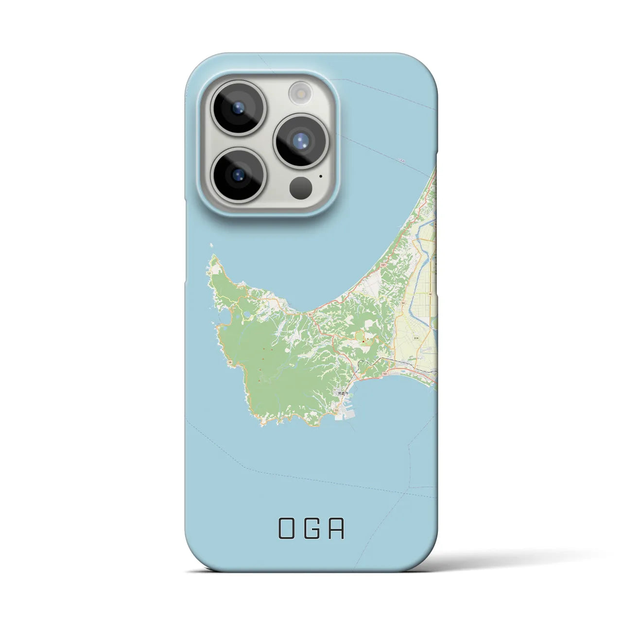 【男鹿(秋田県)】地図柄iPhoneケース(バックカバータイプ)