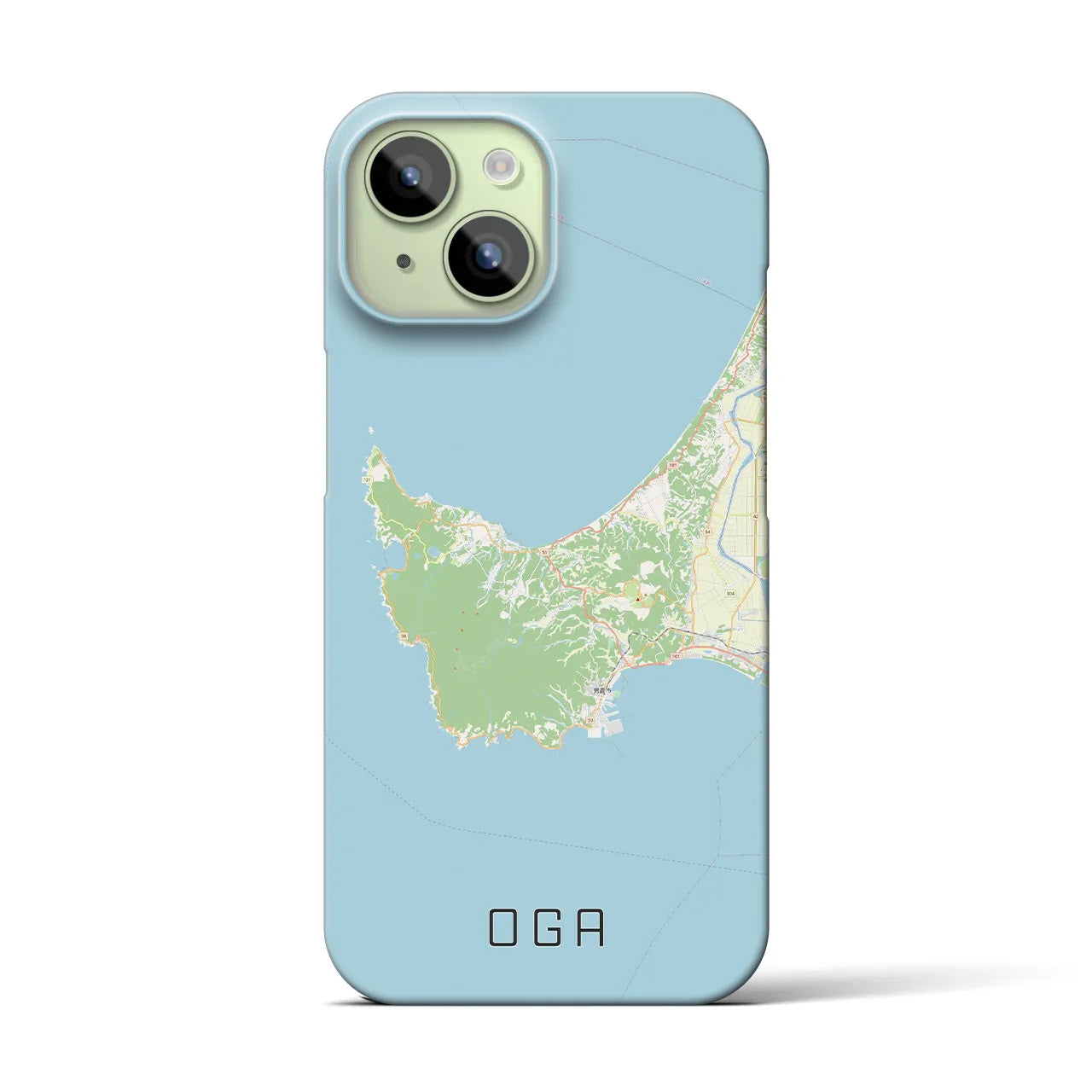 【男鹿(秋田県)】地図柄iPhoneケース(バックカバータイプ)