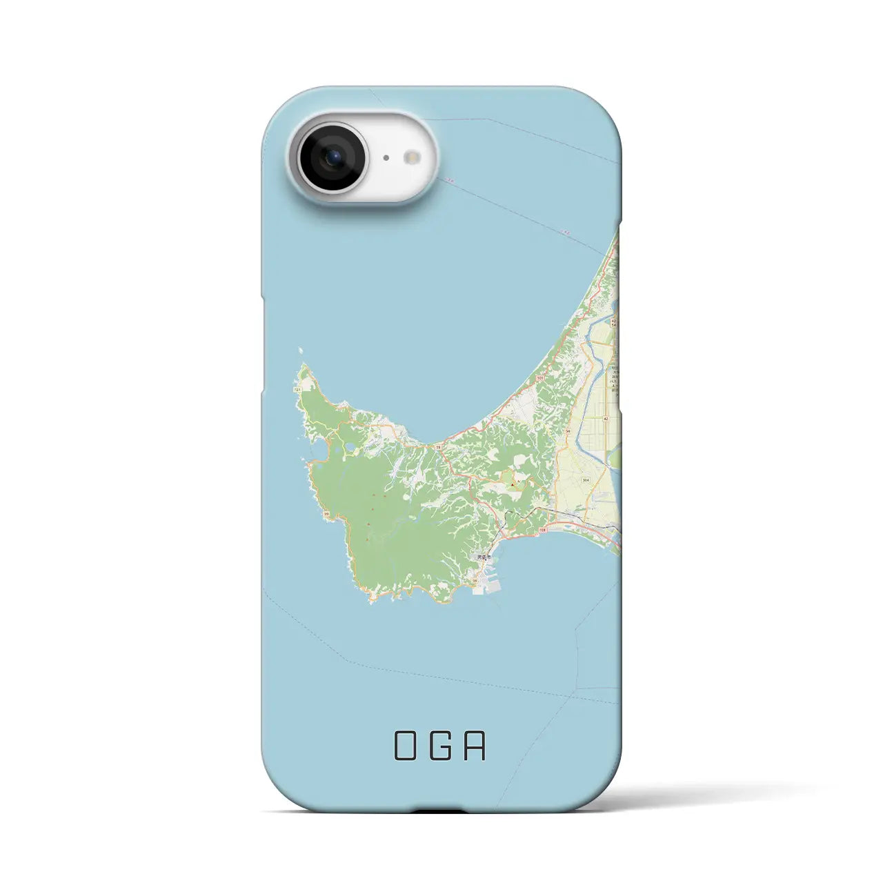 【男鹿(秋田県)】地図柄iPhoneケース(バックカバータイプ)