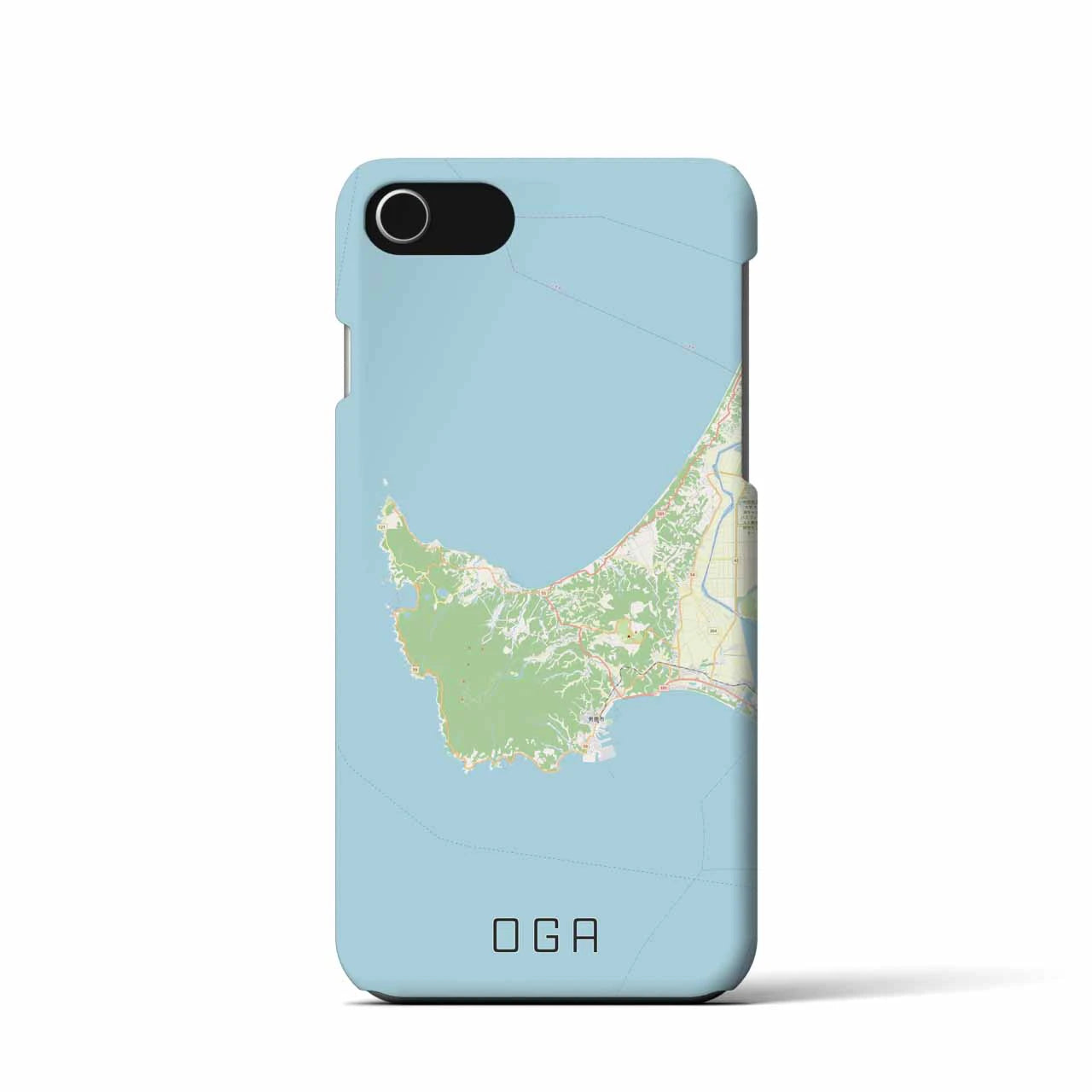 【男鹿(秋田県)】地図柄iPhoneケース(バックカバータイプ)