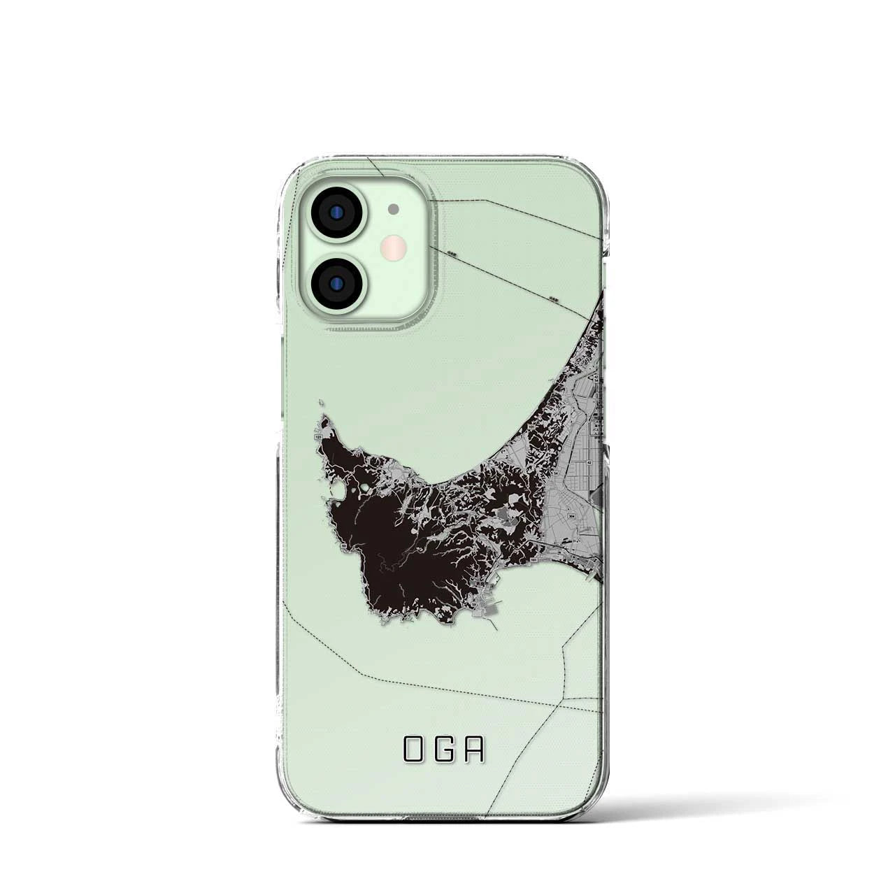 【男鹿(秋田県)】地図柄iPhoneケース(クリアタイプ)