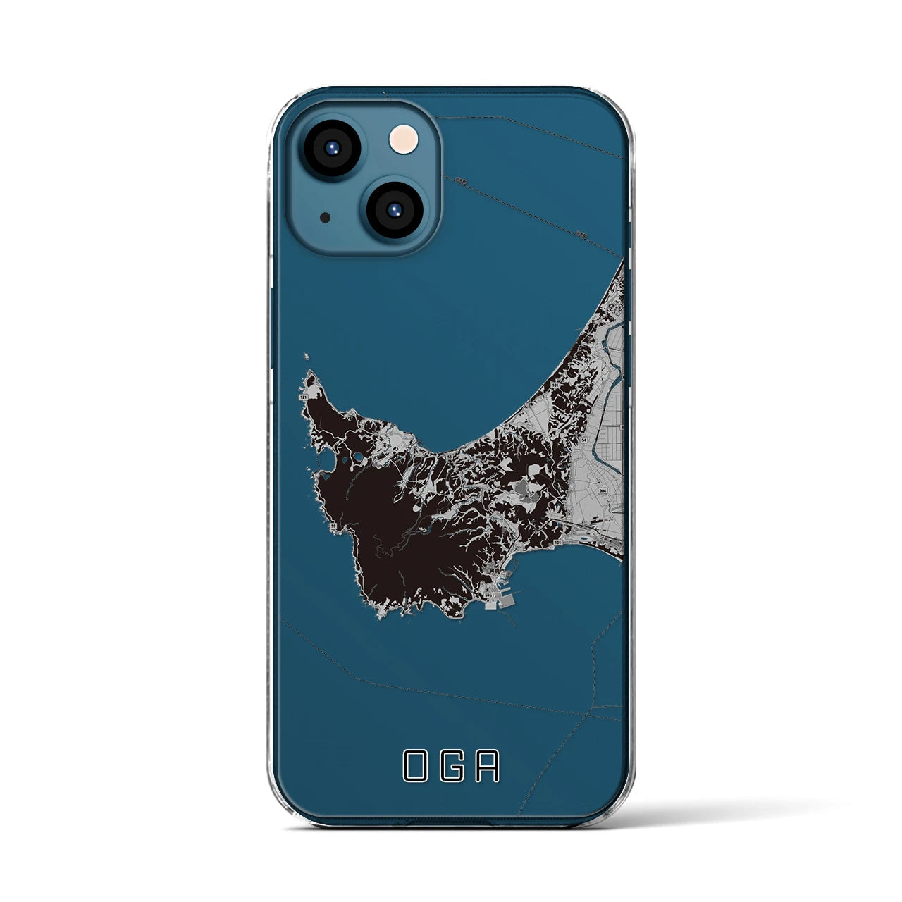 【男鹿(秋田県)】地図柄iPhoneケース(クリアタイプ)