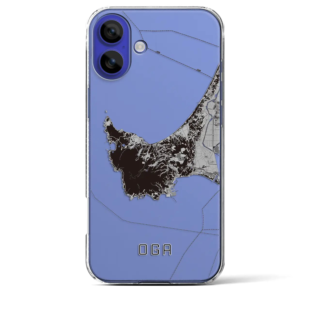 【男鹿(秋田県)】地図柄iPhoneケース(クリアタイプ)