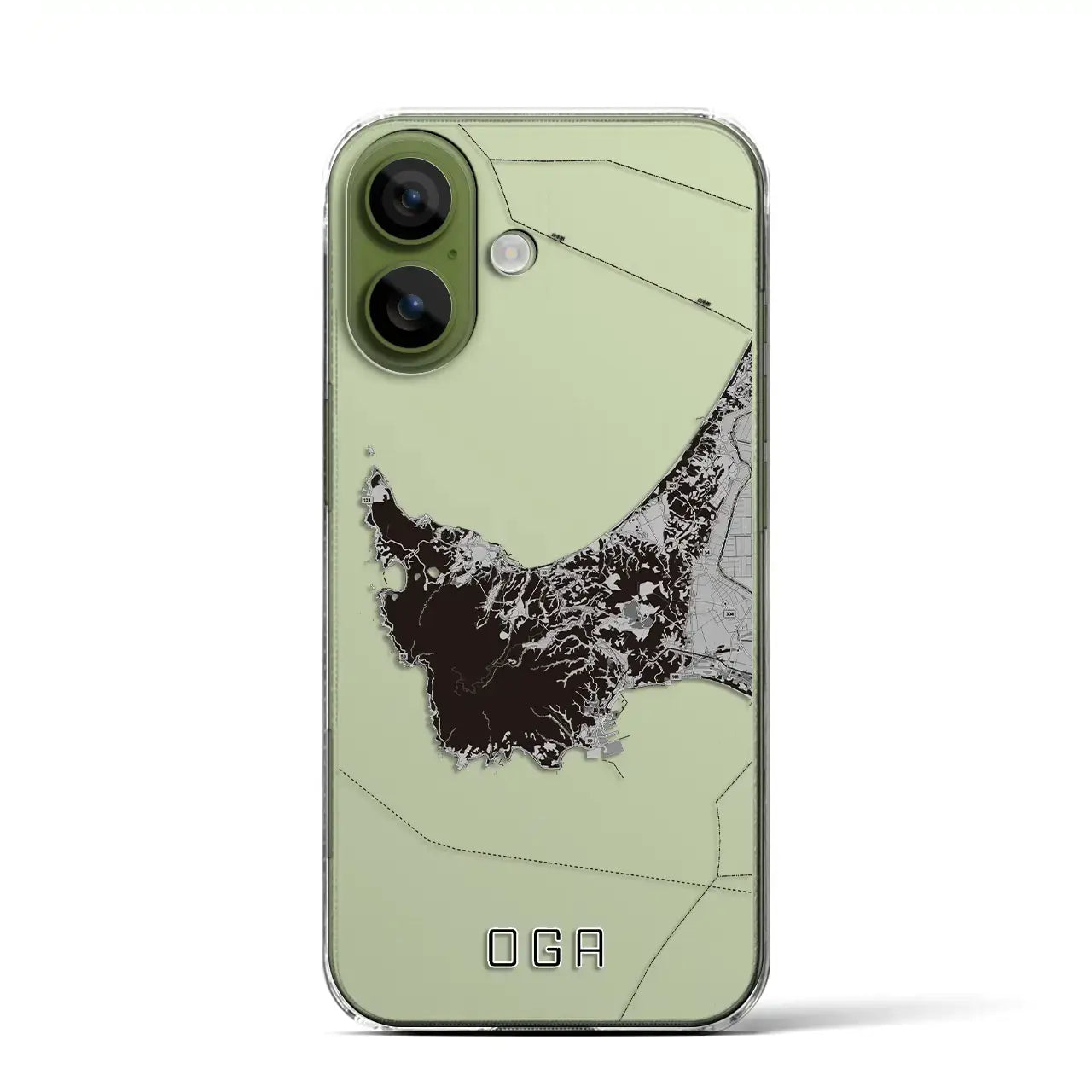 【男鹿(秋田県)】地図柄iPhoneケース(クリアタイプ)