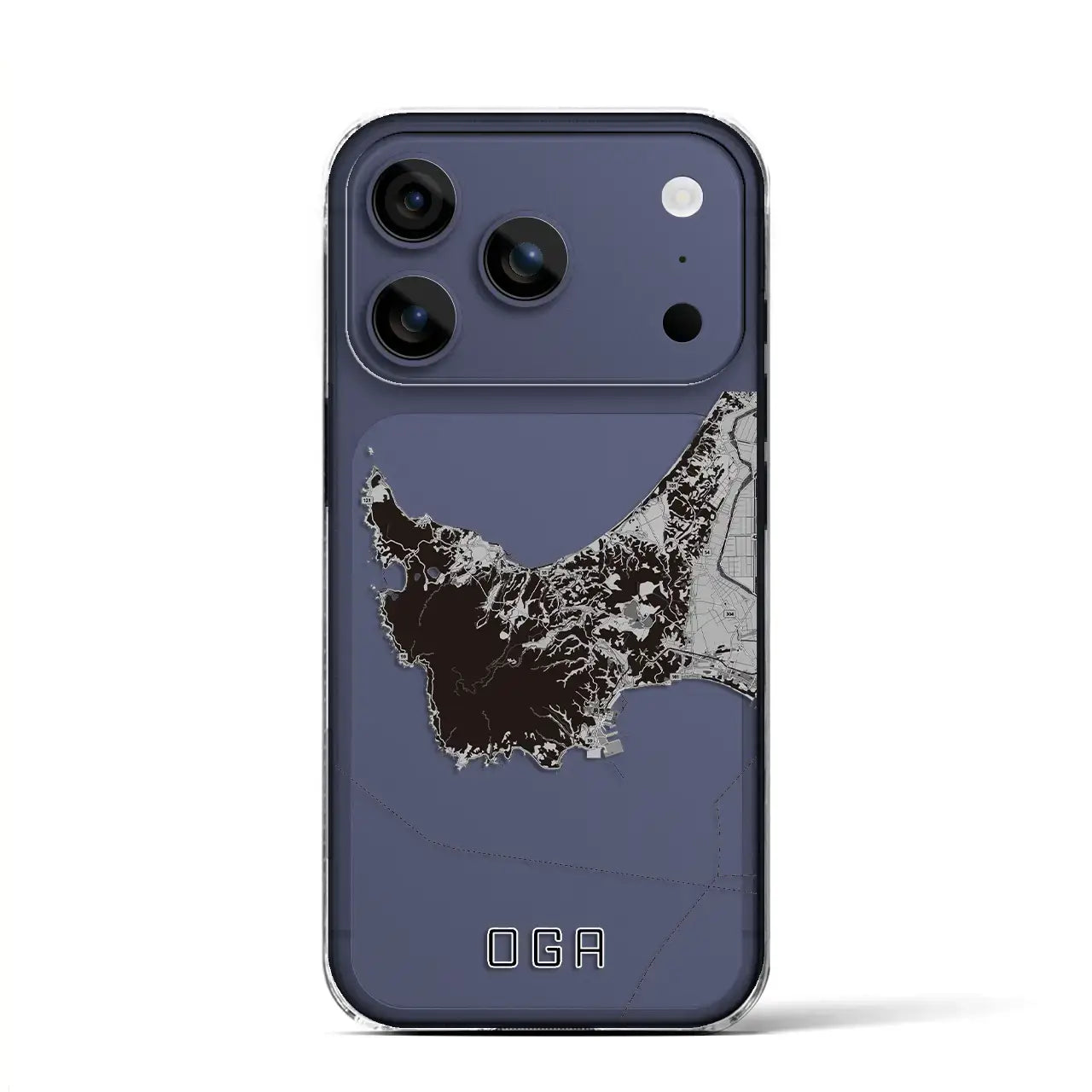 【男鹿(秋田県)】地図柄iPhoneケース(クリアタイプ)