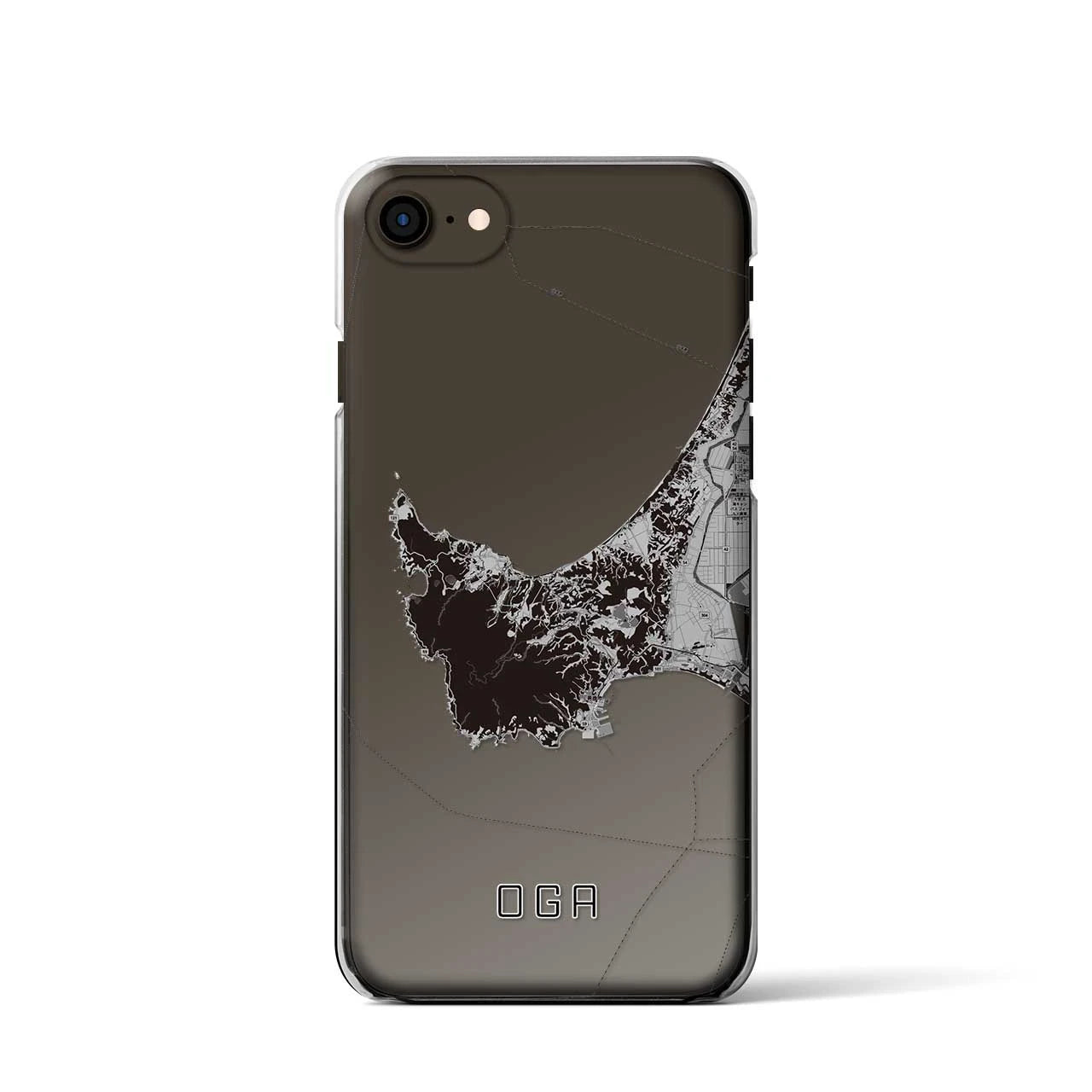 【男鹿(秋田県)】地図柄iPhoneケース(クリアタイプ)