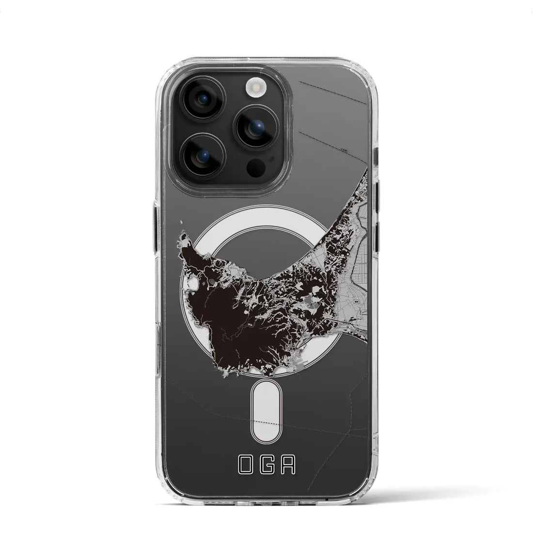 【男鹿(秋田県)】地図柄iPhoneケース(MagSafeタイプ)