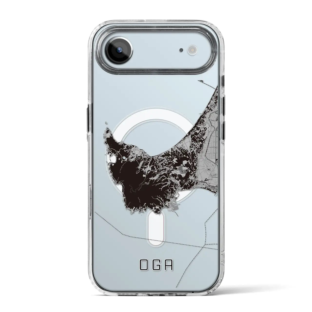 【男鹿(秋田県)】地図柄iPhoneケース(MagSafeタイプ)