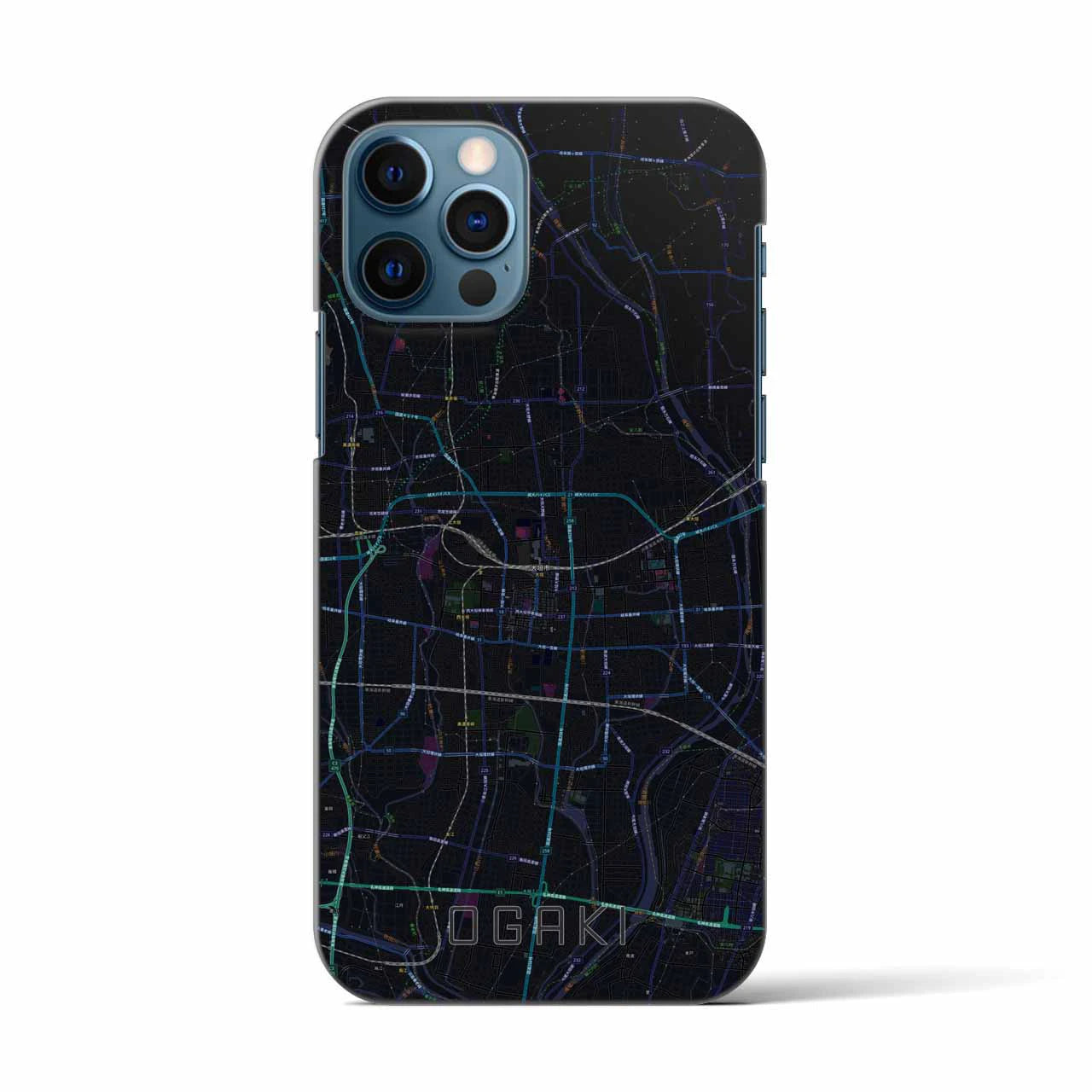 【大垣(岐阜県)】地図柄iPhoneケース(バックカバータイプ)