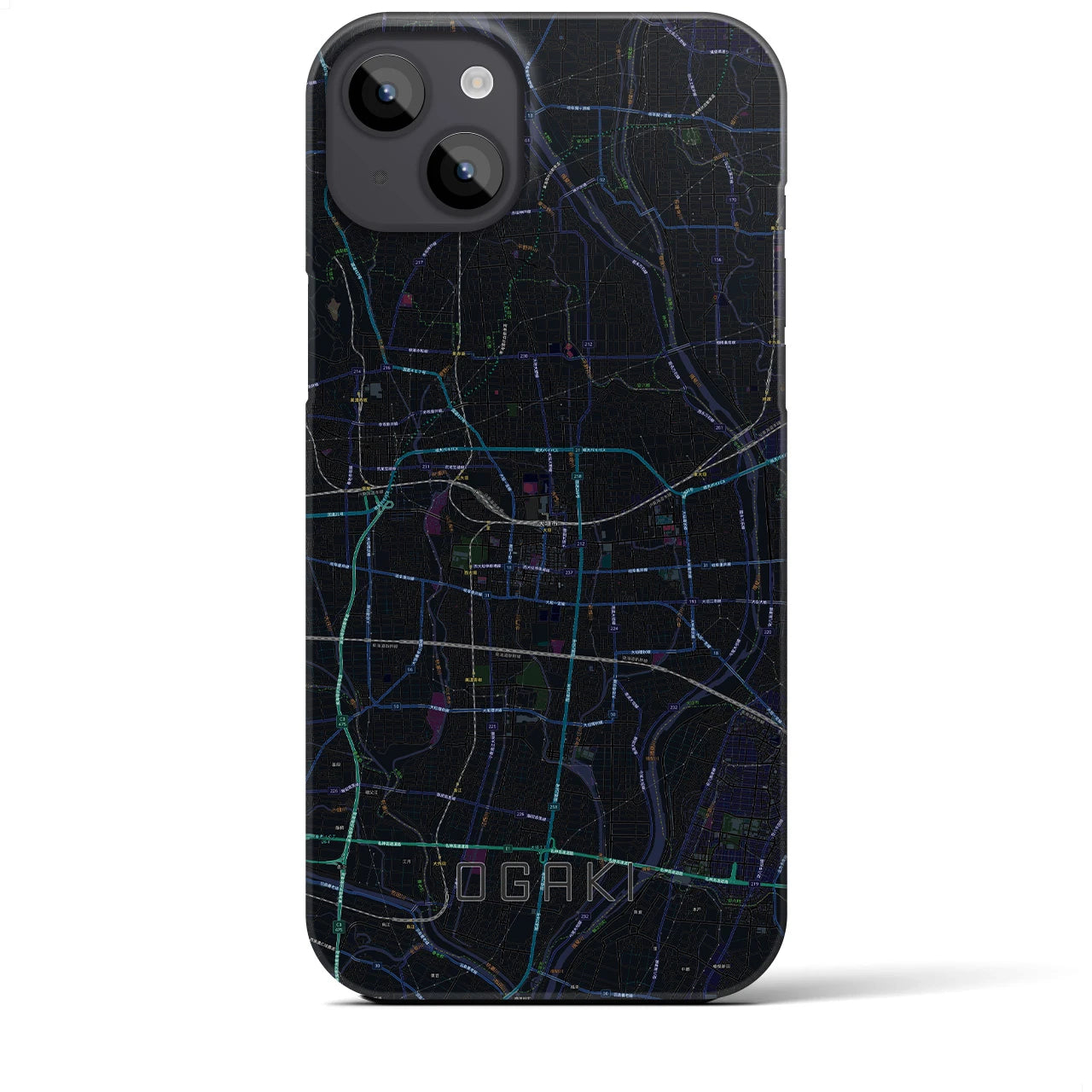 【大垣(岐阜県)】地図柄iPhoneケース(バックカバータイプ)