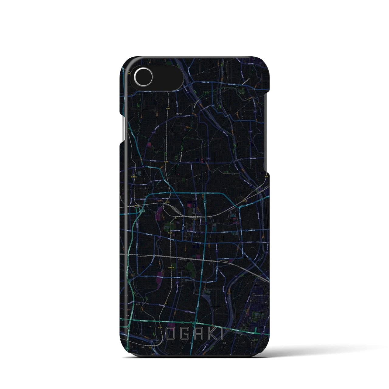 【大垣(岐阜県)】地図柄iPhoneケース(バックカバータイプ)