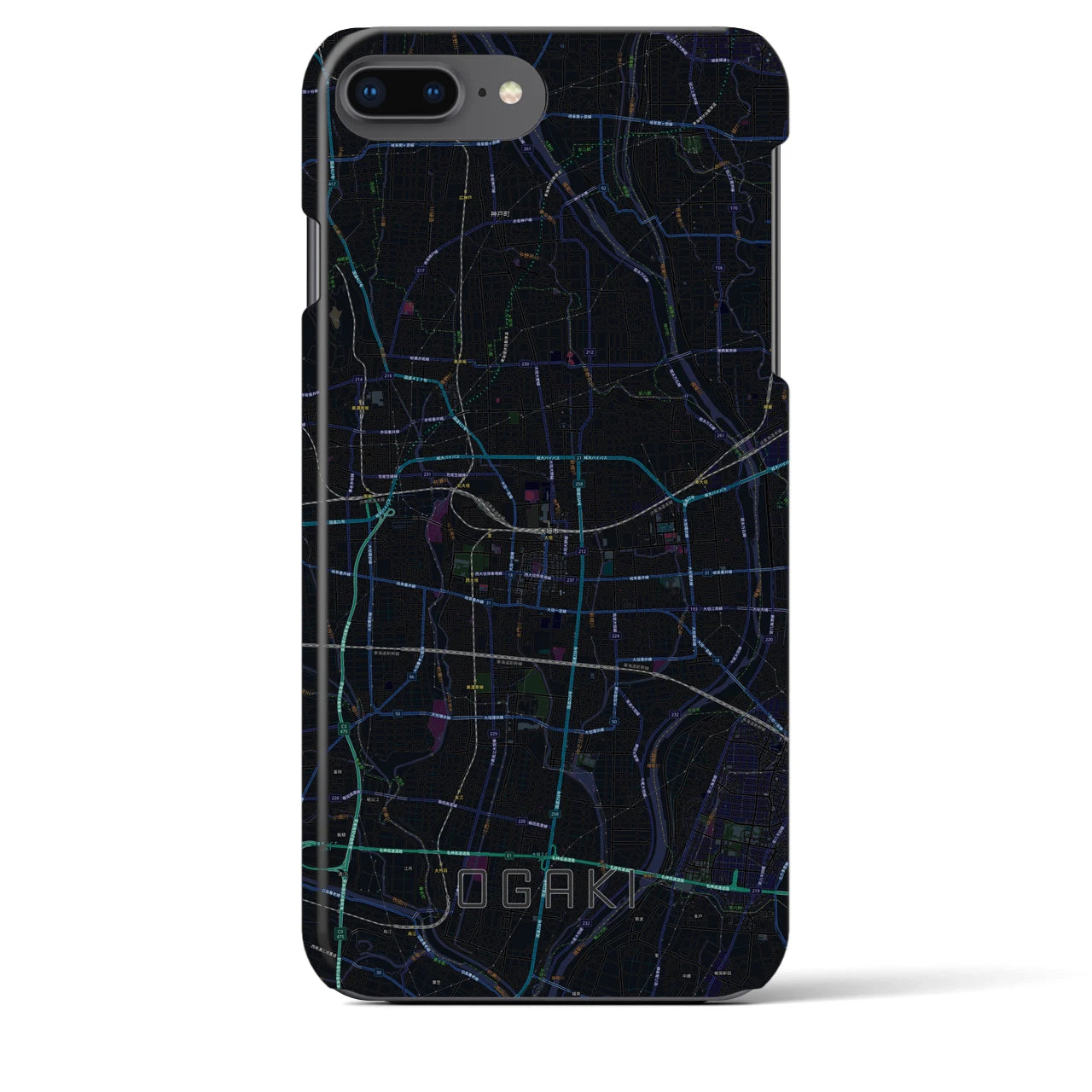 【大垣(岐阜県)】地図柄iPhoneケース(バックカバータイプ)