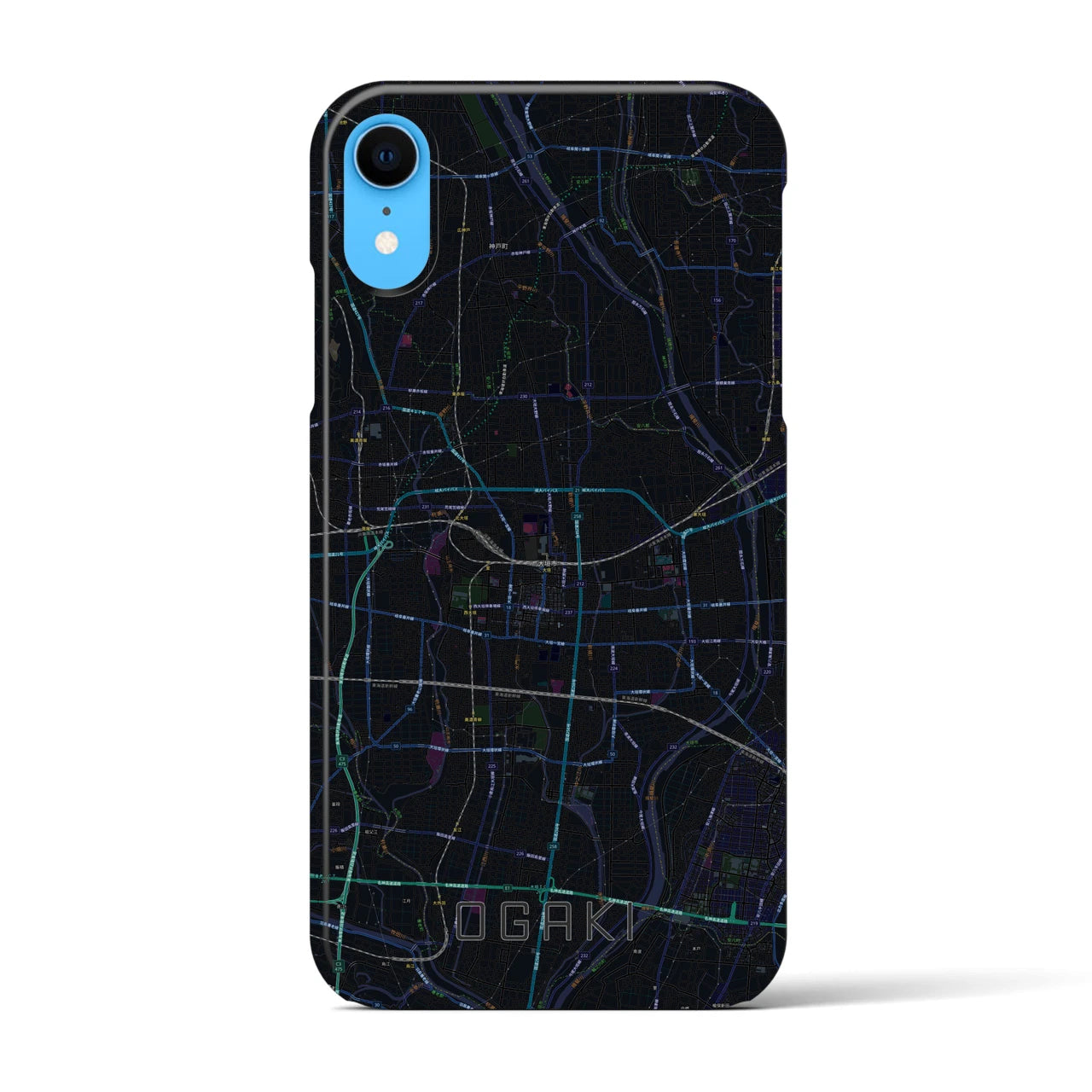 【大垣(岐阜県)】地図柄iPhoneケース(バックカバータイプ)